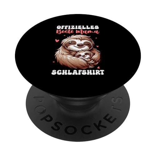 Offizielles Beste Mama Schlafshirt Faultier Muttertag Sloth PopSockets Klebender PopGrip Offizielles Beste Mama Schlafshirt Faultier Muttertag Sloth PopSockets Klebender PopGrip von Stolze Schlafende Mama Liebevolle Mami Mutter