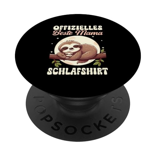Offizielles Beste Mama Schlafshirt Faultier Muttertag Sloth PopSockets Klebender PopGrip Offizielles Beste Mama Schlafshirt Faultier Muttertag Sloth PopSockets Klebender PopGrip von Stolze Schlafende Mama Liebevolle Mami Mutter
