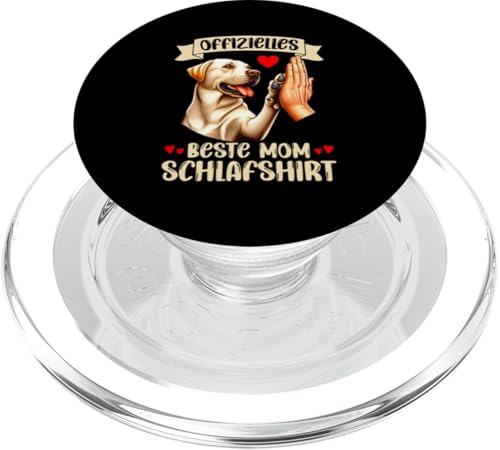 Offizielles Beste Mama Schlafshirt Labrador Muttertag Hund PopSockets PopGrip für MagSafe von Stolze Schlafende Mama Liebevolle Mami Mutter