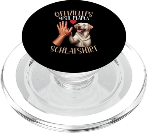 Offizielles Beste Mama Schlafshirt Labrador Muttertag Hund PopSockets PopGrip für MagSafe von Stolze Schlafende Mama Liebevolle Mami Mutter