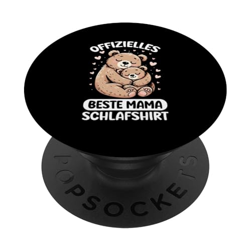 Offizielles Beste Mama Schlafshirt Mama Bär Bear Muttertag PopSockets Klebender PopGrip Offizielles Beste Mama Schlafshirt Mama Bär Bear Muttertag PopSockets Klebender PopGrip von Stolze Schlafende Mama Liebevolle Mami Mutter