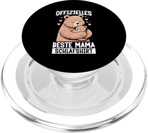 Offizielles Beste Mama Schlafshirt Mama Bär Bear Muttertag PopSockets PopGrip für MagSafe von Stolze Schlafende Mama Liebevolle Mami Mutter