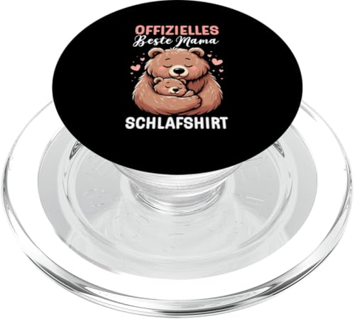 Offizielles Beste Mama Schlafshirt Mama Bär Bear Muttertag PopSockets PopGrip für MagSafe von Stolze Schlafende Mama Liebevolle Mami Mutter