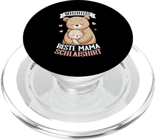 Offizielles Beste Mama Schlafshirt Mama Bär Bear Muttertag PopSockets PopGrip für MagSafe von Stolze Schlafende Mama Liebevolle Mami Mutter