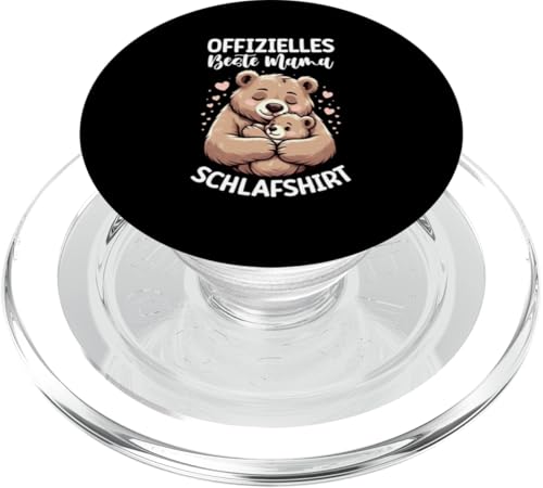 Offizielles Beste Mama Schlafshirt Mama Bär Bear Muttertag PopSockets PopGrip für MagSafe von Stolze Schlafende Mama Liebevolle Mami Mutter