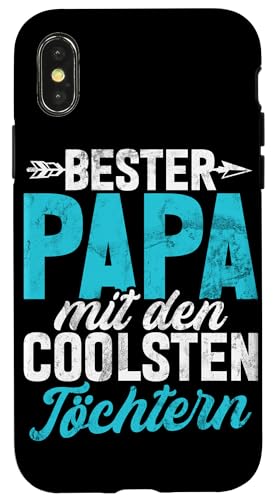 Bester Papa Mit Den Coolsten Töchtern Vatertag Papa Tochter Hülle für iPhone X/XS Bester Papa Mit Den Coolsten Töchtern Vatertag Papa Tochter Hülle für iPhone X/XS von Stolzer Liebevoller Papa Vater Daddy Einer Tochter