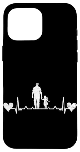 Papa Tochter Vatertag Vaterschaft Elternteil Heartbeat Hülle für iPhone 16 Pro Max Papa Tochter Vatertag Vaterschaft Elternteil Heartbeat Hülle für iPhone 16 Pro Max von Stolzer Liebevoller Papa Vater Daddy Einer Tochter
