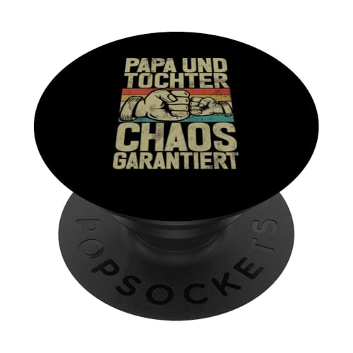 Papa & Tochter Chaos Garantiert Vatertag Stolzer Vater PopSockets Klebender PopGrip Papa & Tochter Chaos Garantiert Vatertag Stolzer Vater PopSockets Klebender PopGrip von Stolzer Liebevoller Papa Vater Daddy Einer Tochter