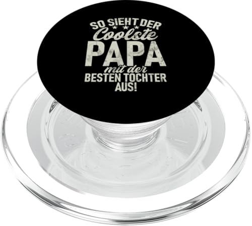 So Sieht Der Coolste Papa Mit Der Besten Tochter Aus Retro PopSockets PopGrip für MagSafe von Stolzer Liebevoller Papa Vater Daddy Einer Tochter