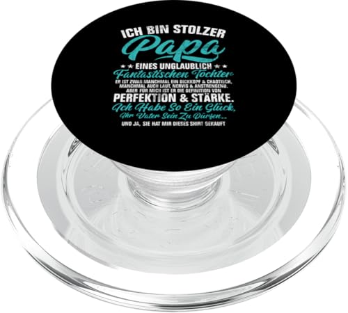 Stolzer Papa Tochter Vatertag Vaterschaft Elternteil PopSockets PopGrip für MagSafe von Stolzer Liebevoller Papa Vater Daddy Einer Tochter