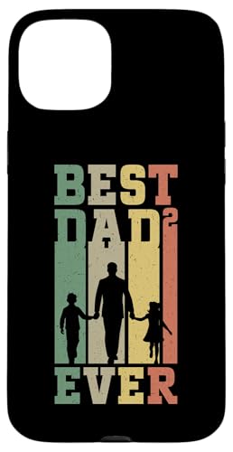 Best Dad Ever Retro Papa Von 2 Söhnen Vatertag Stolzer Vater Hülle für iPhone 15 Plus von Stolzer Liebevoller Papa Vater Daddy Von Söhnen