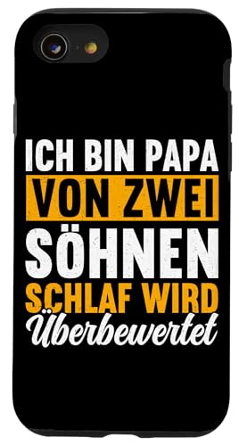Ich Bin Papa Von Zwei Söhnen Schlaf Wird Überbewertet Hülle für iPhone SE (2020) / 7 / 8 von Stolzer Liebevoller Papa Vater Daddy Von Söhnen