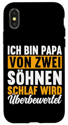 Ich Bin Papa Von Zwei Söhnen Schlaf Wird Überbewertet Hülle für iPhone X/XS von Stolzer Liebevoller Papa Vater Daddy Von Söhnen