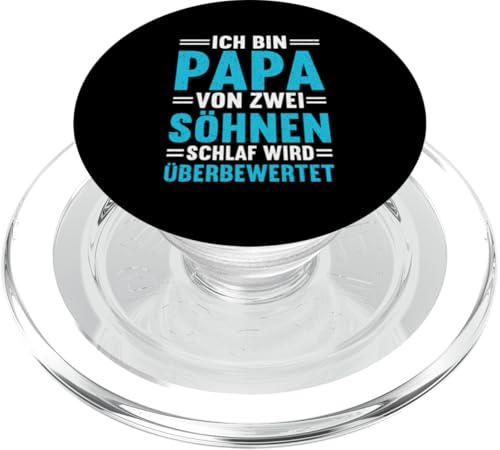 Ich Bin Papa Von Zwei Söhnen Schlaf Wird Überbewertet PopSockets PopGrip für MagSafe von Stolzer Liebevoller Papa Vater Daddy Von Söhnen