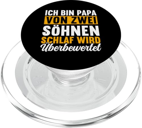 Ich Bin Papa Von Zwei Söhnen Schlaf Wird Überbewertet PopSockets PopGrip für MagSafe von Stolzer Liebevoller Papa Vater Daddy Von Söhnen