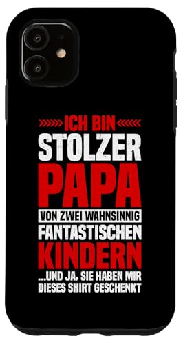 Ich Bin Stolzer Papa Von Zwei Kindern Papa Von 2 Söhnen Hülle für iPhone 11 von Stolzer Liebevoller Papa Vater Daddy Von Söhnen