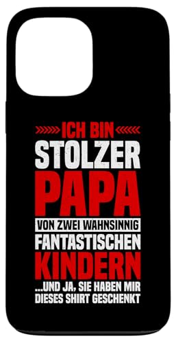 Ich Bin Stolzer Papa Von Zwei Kindern Papa Von 2 Söhnen Hülle für iPhone 13 Pro Max von Stolzer Liebevoller Papa Vater Daddy Von Söhnen