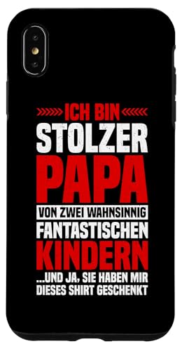 Ich Bin Stolzer Papa Von Zwei Kindern Papa Von 2 Söhnen Hülle für iPhone XS Max von Stolzer Liebevoller Papa Vater Daddy Von Söhnen