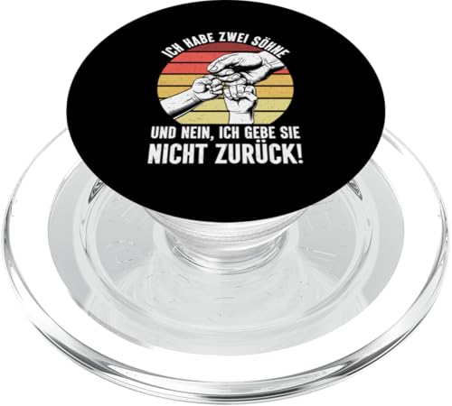 Ich Habe Zwei Söhne Und Nein Ich Gebe Sie Nicht Zurück PopSockets PopGrip für MagSafe Ich Habe Zwei Söhne Und Nein Ich Gebe Sie Nicht Zurück PopSockets PopGrip für MagSafe von Stolzer Liebevoller Papa Vater Daddy Von Söhnen