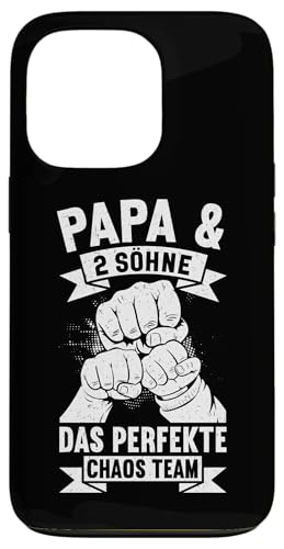 Papa Von 2 Söhne Das Perfekte Chaos Team Vatertag Hülle für iPhone 13 Pro von Stolzer Liebevoller Papa Vater Daddy Von Söhnen
