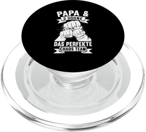 Papa Von 2 Söhne Das Perfekte Chaos Team Vatertag PopSockets PopGrip für MagSafe von Stolzer Liebevoller Papa Vater Daddy Von Söhnen