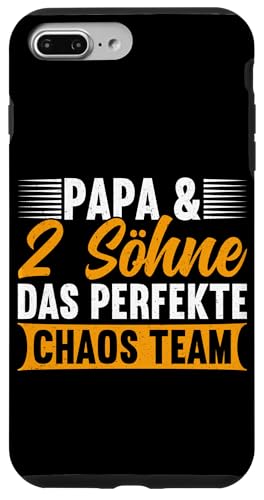 Papa Von 2 Söhnen Das Perfekte Chaos Team Vatertag Hülle für iPhone 7 Plus/8 Plus von Stolzer Liebevoller Papa Vater Daddy Von Söhnen