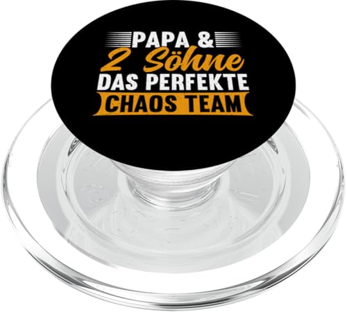Papa Von 2 Söhnen Das Perfekte Chaos Team Vatertag PopSockets PopGrip für MagSafe von Stolzer Liebevoller Papa Vater Daddy Von Söhnen