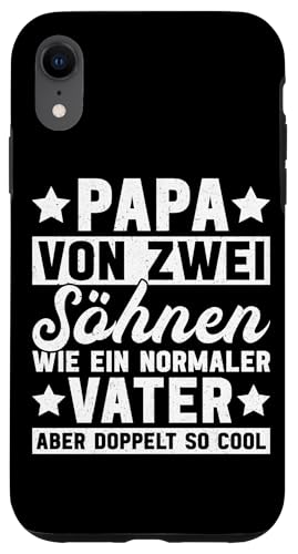 Papa Von 2 Söhnen Wie Ein Normaler Vater Aber So Cool Hülle für iPhone XR von Stolzer Liebevoller Papa Vater Daddy Von Söhnen