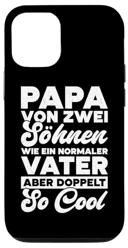 Papa Von Zwei Söhnen Wie Ein Normaler Vater Aber Cool Hülle für iPhone 12/12 Pro von Stolzer Liebevoller Papa Vater Daddy Von Söhnen