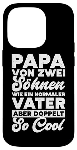 Papa Von Zwei Söhnen Wie Ein Normaler Vater Aber Cool Hülle für iPhone 14 Pro von Stolzer Liebevoller Papa Vater Daddy Von Söhnen