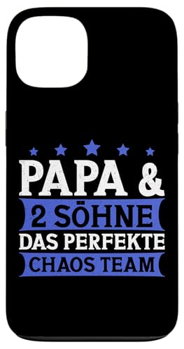 Papa & 2 Söhne Das Perfekte Chaos Team Vatertag Sprüche Hülle für iPhone 13 von Stolzer Liebevoller Papa Vater Daddy Von Söhnen