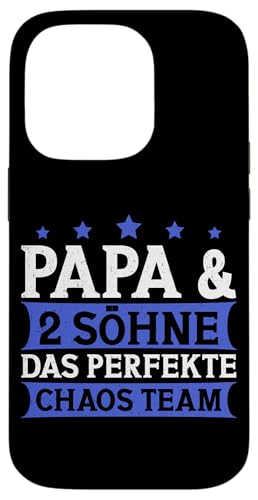 Papa & 2 Söhne Das Perfekte Chaos Team Vatertag Sprüche Hülle für iPhone 14 Pro von Stolzer Liebevoller Papa Vater Daddy Von Söhnen