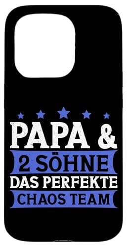 Papa & 2 Söhne Das Perfekte Chaos Team Vatertag Sprüche Hülle für iPhone 15 Pro Papa & 2 Söhne Das Perfekte Chaos Team Vatertag Sprüche Hülle für iPhone 15 Pro von Stolzer Liebevoller Papa Vater Daddy Von Söhnen