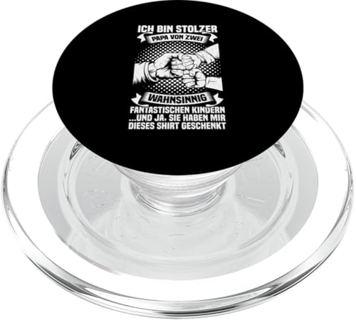Stolzer Papa Von Zwei Kindern Vatertag Papa Von 2 Söhnen PopSockets PopGrip für MagSafe von Stolzer Liebevoller Papa Vater Daddy Von Söhnen
