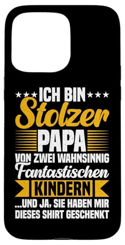 Stolzer Papa Von Zwei Kindern Vatertag Vaterschaft Hülle für iPhone 15 Pro Max von Stolzer Liebevoller Papa Vater Daddy Von Söhnen