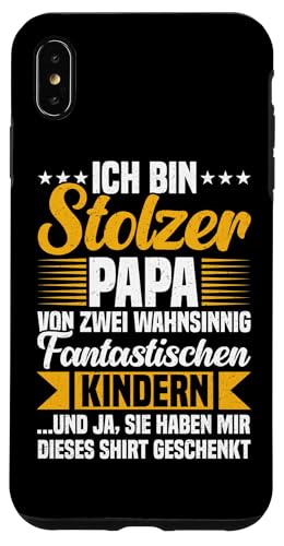 Stolzer Papa Von Zwei Kindern Vatertag Vaterschaft Hülle für iPhone XS Max von Stolzer Liebevoller Papa Vater Daddy Von Söhnen