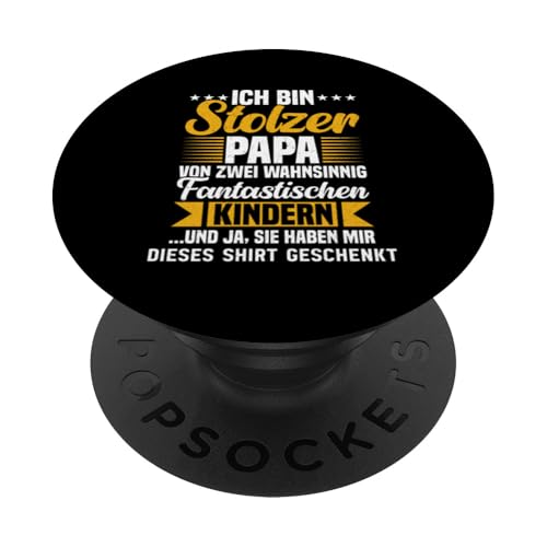 Stolzer Papa Von Zwei Kindern Vatertag Vaterschaft PopSockets Klebender PopGrip Stolzer Papa Von Zwei Kindern Vatertag Vaterschaft PopSockets Klebender PopGrip von Stolzer Liebevoller Papa Vater Daddy Von Söhnen