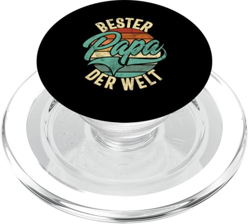 Bester Papa Der Welt Lustige Vatertag Sprüche Retro PopSockets PopGrip für MagSafe von Stolzer Liebevoller Papa Vatertagsgeschenk Daddy