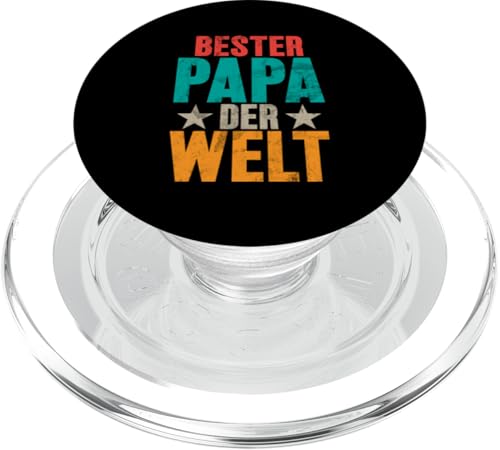 Bester Papa Der Welt Lustige Vatertag Sprüche Retro Vater PopSockets PopGrip für MagSafe von Stolzer Liebevoller Papa Vatertagsgeschenk Daddy