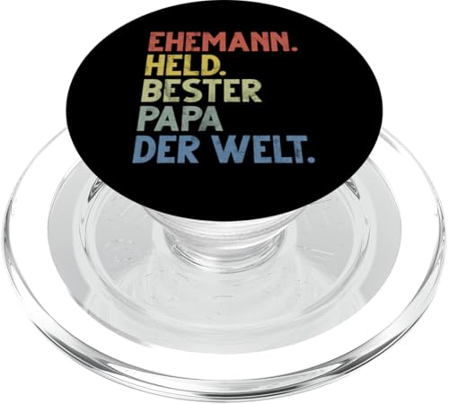 Ehemann Held Bester Papa Der Welt Retro Lustige Vatergtag PopSockets PopGrip für MagSafe von Stolzer Liebevoller Papa Vatertagsgeschenk Daddy