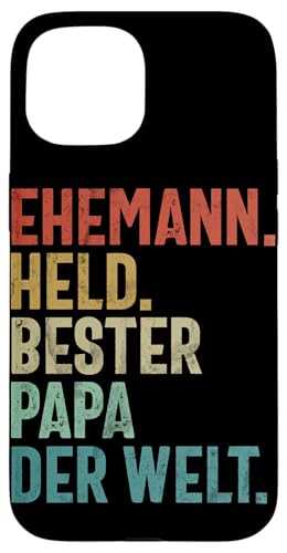 Ehemann Held Bester Papa Der Welt Retro Lustige Vatertag Hülle für iPhone 15 Ehemann Held Bester Papa Der Welt Retro Lustige Vatertag Hülle für iPhone 15 von Stolzer Liebevoller Papa Vatertagsgeschenk Daddy