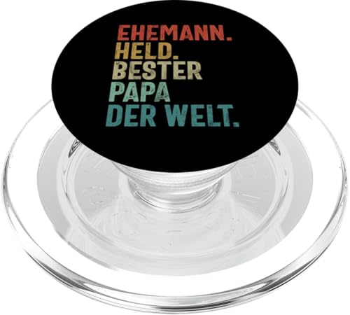 Ehemann Held Bester Papa Der Welt Retro Lustige Vatertag PopSockets PopGrip für MagSafe von Stolzer Liebevoller Papa Vatertagsgeschenk Daddy