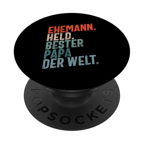 Ehemann Held Bester Papa Der Welt Retro Vatertag Sprüche PopSockets Klebender PopGrip Ehemann Held Bester Papa Der Welt Retro Vatertag Sprüche PopSockets Klebender PopGrip von Stolzer Liebevoller Papa Vatertagsgeschenk Daddy