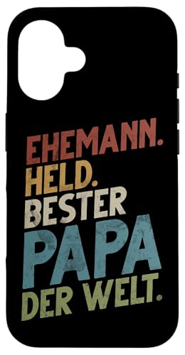 Ehemann Held Bester Papa Der Welt Vatertag Vater Elternteil Hülle für iPhone 16 Ehemann Held Bester Papa Der Welt Vatertag Vater Elternteil Hülle für iPhone 16 von Stolzer Liebevoller Papa Vatertagsgeschenk Daddy