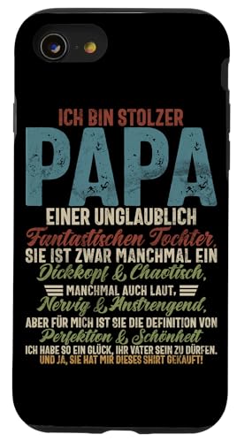 Ich Bin Stolzer Papa Einer Wundervollen Tochter Vatertag Hülle für iPhone SE (2020) / 7 / 8 von Stolzer Liebevoller Papa Vatertagsgeschenk Daddy