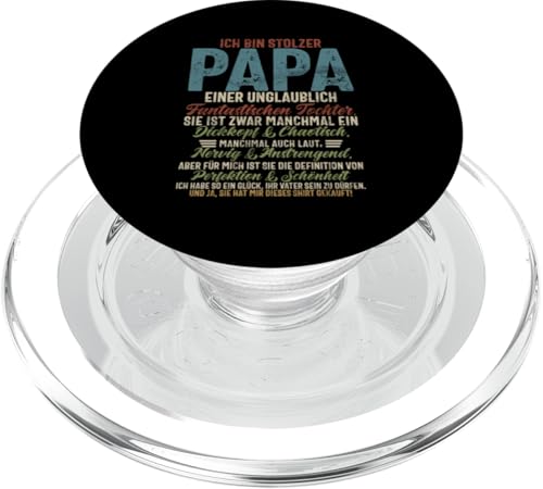 Ich Bin Stolzer Papa Einer Wundervollen Tochter Vatertag PopSockets PopGrip für MagSafe Ich Bin Stolzer Papa Einer Wundervollen Tochter Vatertag PopSockets PopGrip für MagSafe von Stolzer Liebevoller Papa Vatertagsgeschenk Daddy