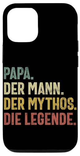 Papa Der Mann Der Mythos Die Legende Retro Vatertag Sprüche Hülle für iPhone 12/12 Pro von Stolzer Liebevoller Papa Vatertagsgeschenk Daddy