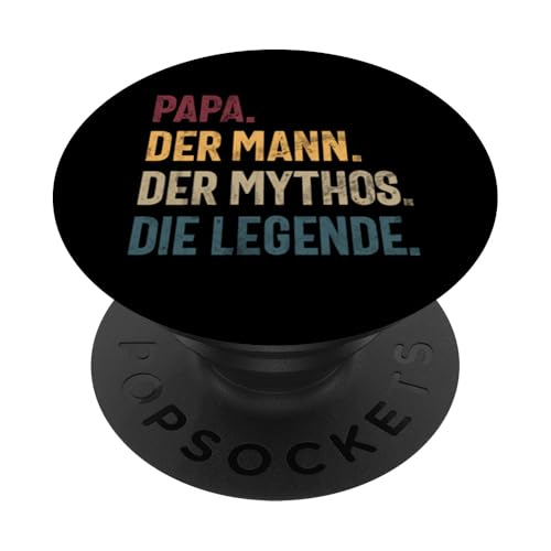 Papa Der Mann Der Mythos Die Legende Retro Vatertag Sprüche PopSockets Klebender PopGrip Papa Der Mann Der Mythos Die Legende Retro Vatertag Sprüche PopSockets Klebender PopGrip von Stolzer Liebevoller Papa Vatertagsgeschenk Daddy