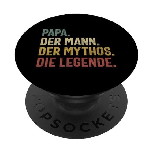 Papa Der Mann Der Mythos Die Legende Retro Vatertag Sprüche PopSockets Klebender PopGrip Papa Der Mann Der Mythos Die Legende Retro Vatertag Sprüche PopSockets Klebender PopGrip von Stolzer Liebevoller Papa Vatertagsgeschenk Daddy