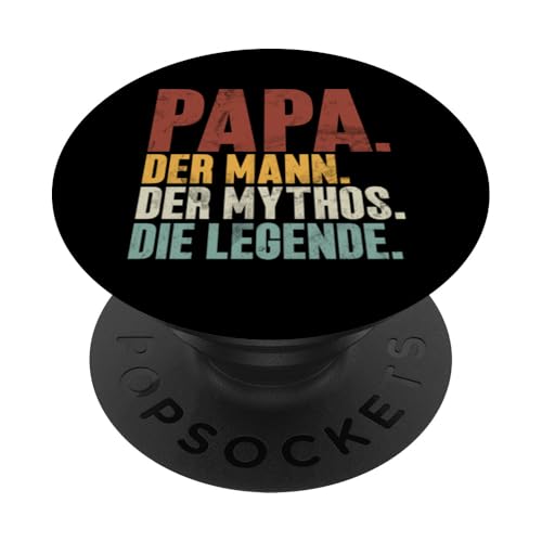 Papa Der Mann Der Mythos Die Legende Retro Vatertag Sprüche PopSockets Klebender PopGrip Papa Der Mann Der Mythos Die Legende Retro Vatertag Sprüche PopSockets Klebender PopGrip von Stolzer Liebevoller Papa Vatertagsgeschenk Daddy